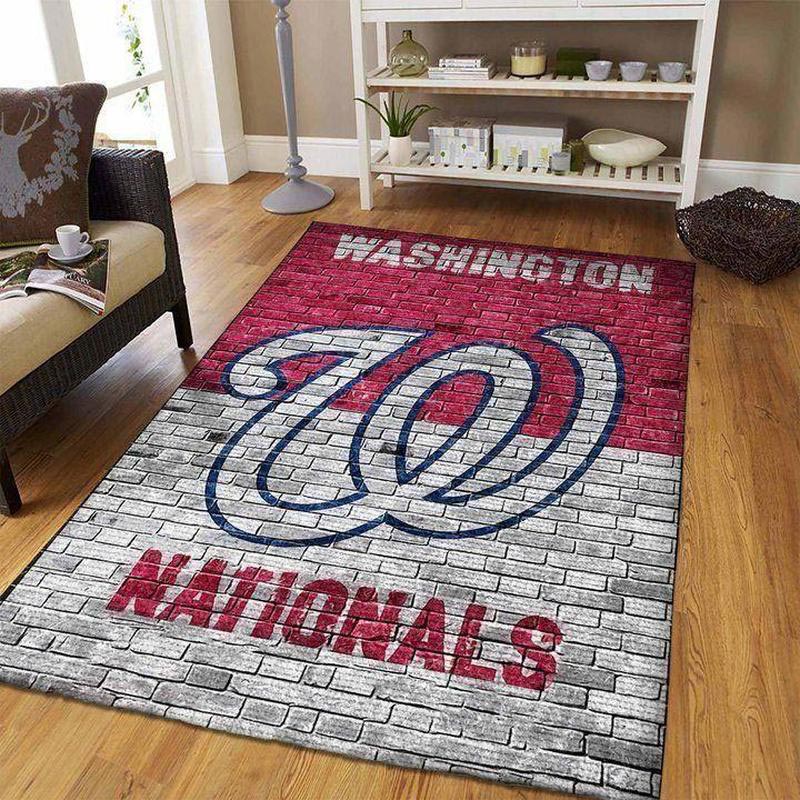 Washington Nationals Rug NBA Area Rug Living Room Area Rug Indoor Rug Rectangle Carpet