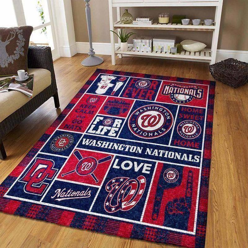 Washington Nationals Rug NBA Area Rug Living Room Rug Indoor Rugs Rectangle Carpet
