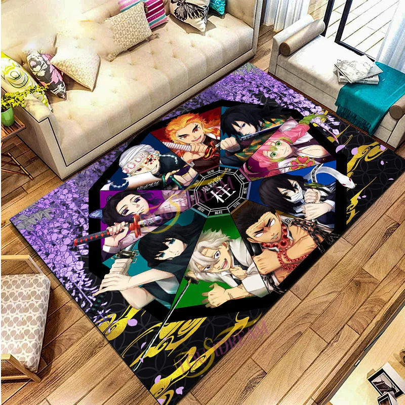 Demon Slayer Area Rug Demon Slayer Carpet Bedroom Rugs Indoor Indoor Rugs