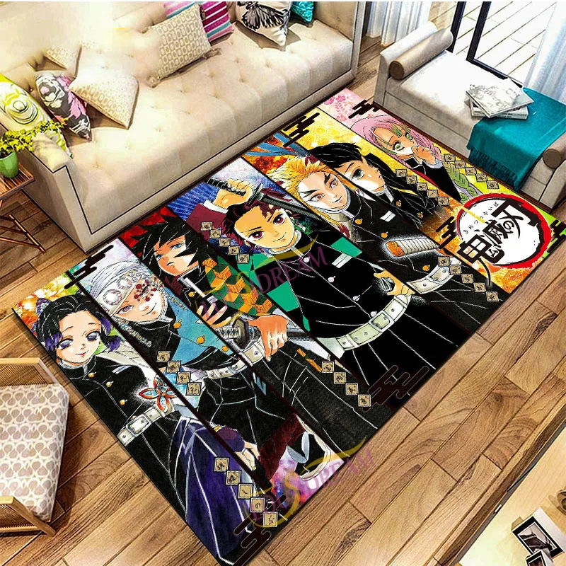 Demon Slayer Area Rug Demon Slayer Carpet Bedroom Rugs Indoor Rug
