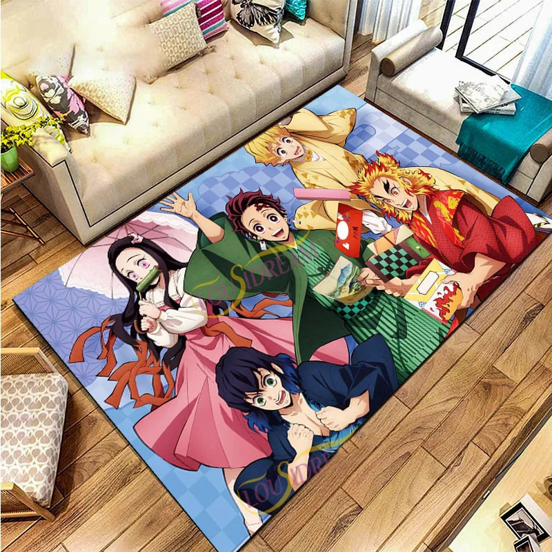Demon Slayer Area Rug Demon Slayer Carpet Bedroom Area Rug Indoor Rugs