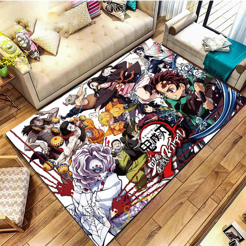 Demon Slayer Area Rug Demon Slayer Carpet Dining Room Rug Indoor Rugs