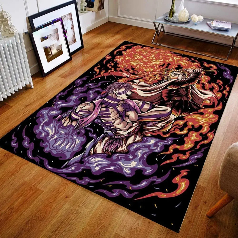 Demon Slayer Area Rug Demon Slayer Carpet Dining Room Rug Indoor Rug