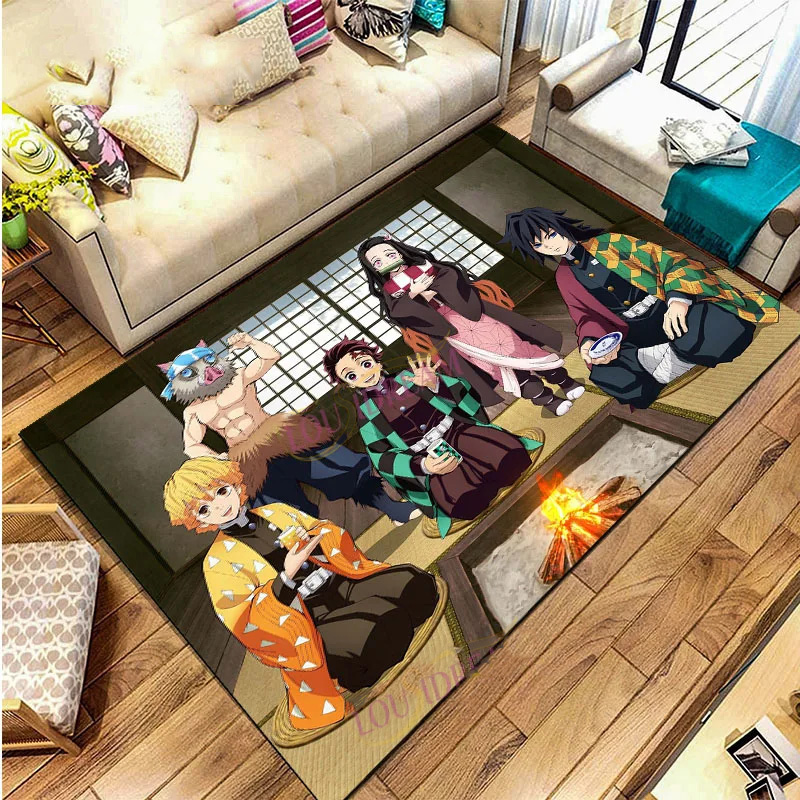 Demon Slayer Area Rug Demon Slayer Carpet Living Room Rug Indoor Indoor Rug