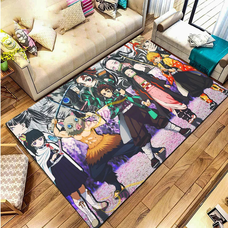 Demon Slayer Area Rug Demon Slayer Carpet Living Room Rug Indoor Indoor Rug