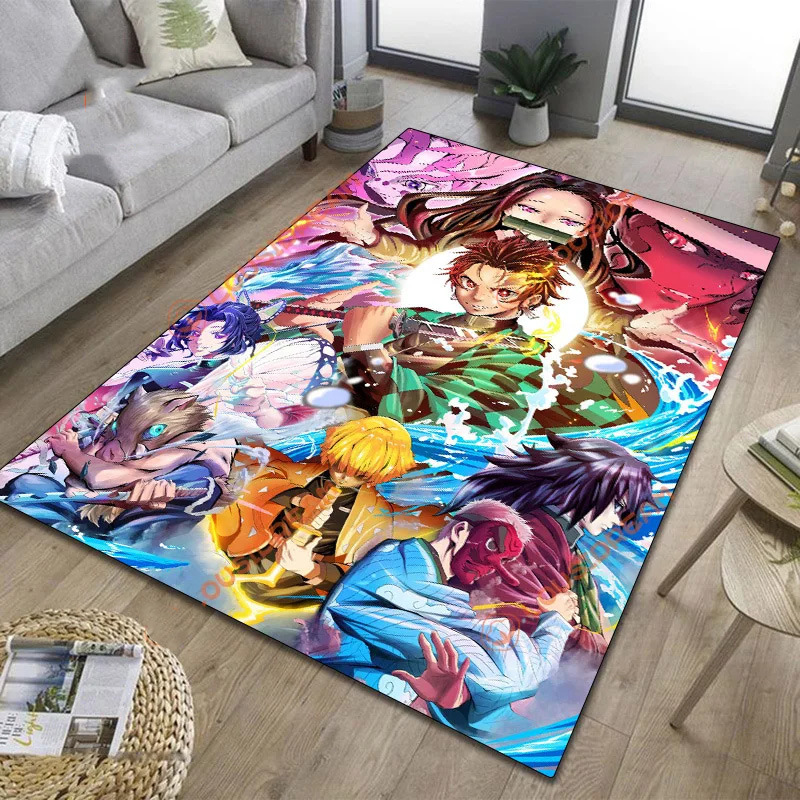 Demon Slayer Rug Demon Slayer Carpet Bedroom Area Rug Indoor Rug