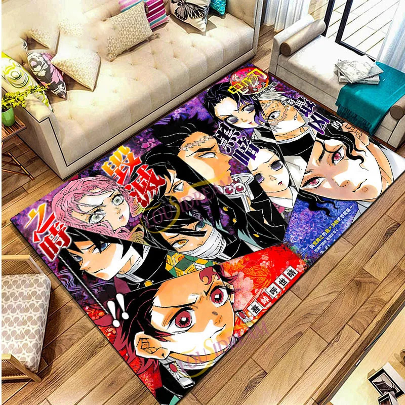 Demon Slayer Rug Demon Slayer Carpet Bedroom Rug Indoor Rug