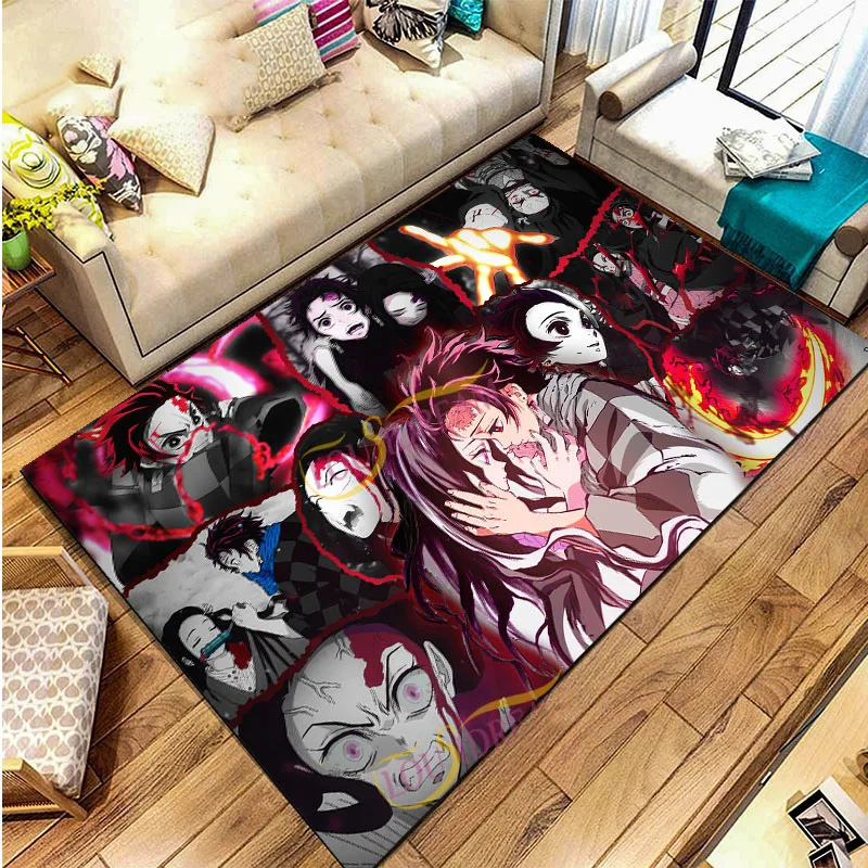 Demon Slayer Rug Demon Slayer Carpet Living Room Area Rug Indoor Indoor Rug