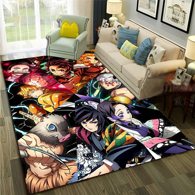 Demon Slayer Rug Demon Slayer Carpet Living Room Area Rug Indoor Indoor Rug