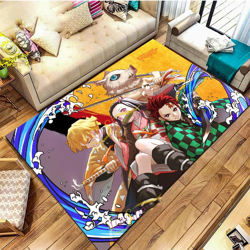 Demon Slayer Rug Demon Slayer Carpet Living Room Area Rug Indoor Indoor Rug