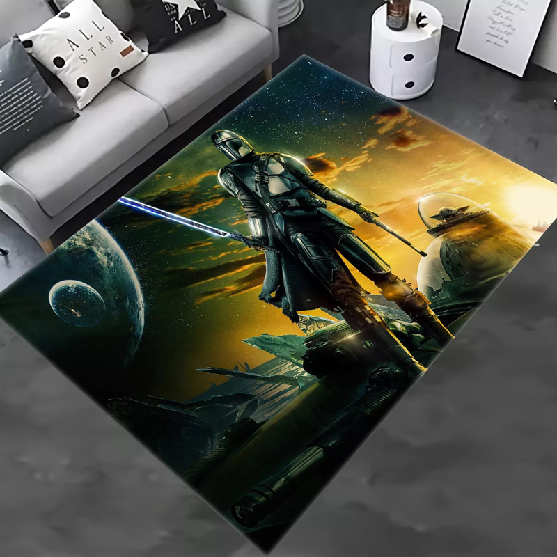 Mandalorian Rug Star Wars Area Rug Mandalorian Carpet Living Room Area Rug Indoor Rugs