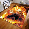 rengoku kyojuro demon slayer area rug demon slayer carpet living room area rug indoor outdoor rugs v86