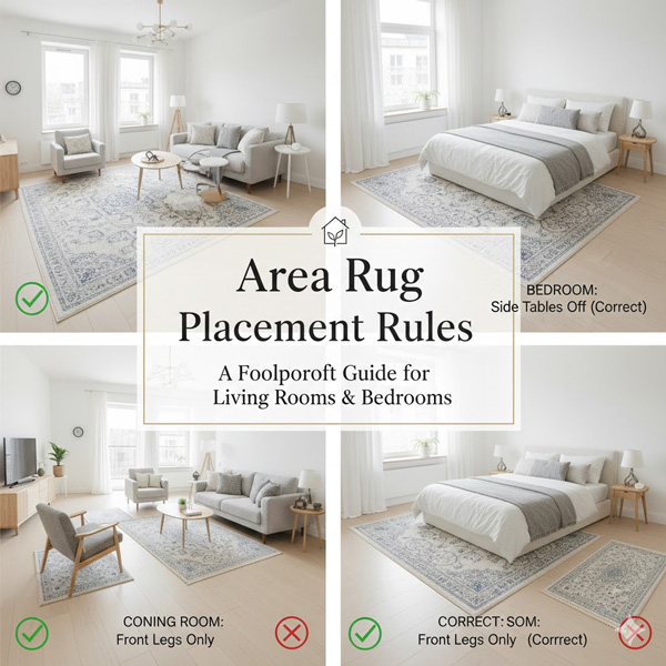 Area Rug Placement Rules: A Foolproof Guide for Living Rooms & Bedrooms Area Rug Placement Rules: A Foolproof Guide for Living Rooms & Bedrooms