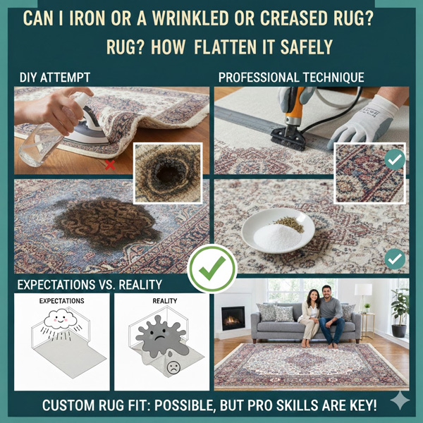 Can I Iron or Steam a Wrinkled or Creased Rug? How to Flatten It Safely Can I Iron or Steam a Wrinkled or Creased Rug? How to Flatten It Safely