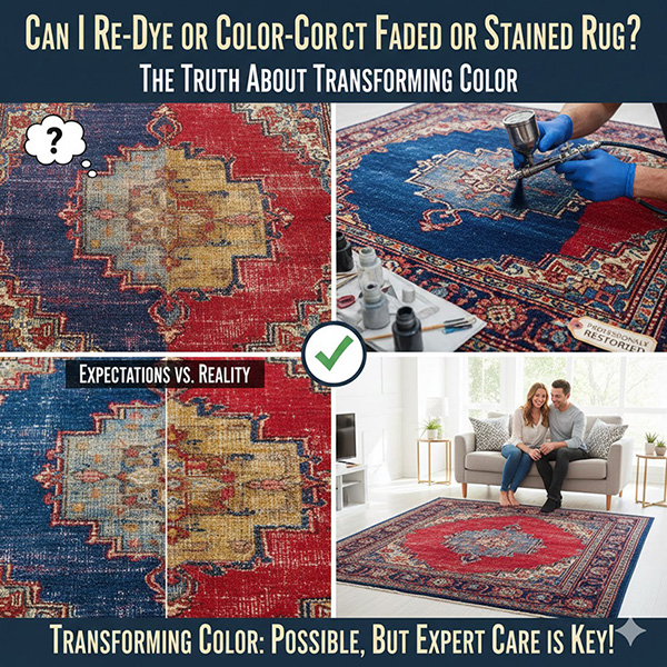 Can I Re-Dye or Color-Correct a Faded or Stained Rug? The Truth About Transforming Color Can I Re-Dye or Color-Correct a Faded or Stained Rug? The Truth About Transforming Color
