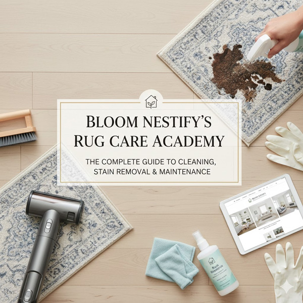 Bloom Nestify's Rug Care Academy: The Complete Guide to Cleaning, Stain Removal & Maintenance Bloom Nestify's Rug Care Academy: The Complete Guide to Cleaning, Stain Removal & Maintenance
