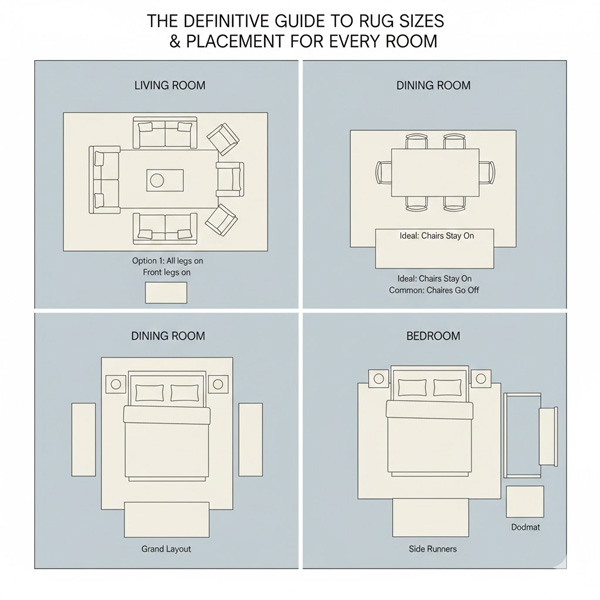 The Definitive Guide to Rug Sizes & Placement for Every Room The Definitive Guide to Rug Sizes & Placement for Every Room