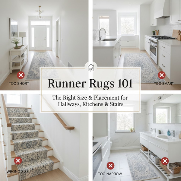 Runner Rugs 101: The Right Size & Placement for Hallways, Kitchens & Stairs Runner Rugs 101: The Right Size & Placement for Hallways, Kitchens & Stairs