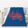 Atlanta Braves Blanket - Sherpa Blanket for Bed - Lightweight (Queen Size) atlanta braves blanket sherpa blanket for bed lightweight queen size ver 35
