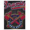 Atlanta Braves Blanket - Sherpa Blanket for Couch - Lightweight (Throw Size) atlanta braves blanket sherpa blanket for couch lightweight throw size ver 32