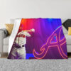 Atlanta Braves Blankets - Sherpa Blanket for Gift - Lightweight (Throw Size) atlanta braves blankets sherpa blanket for gift lightweight throw size ver 22