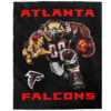 Atlanta Falcon Blanket - Sherpa Blanket for Bed - Warm (Multiple Sizes) atlanta falcon blanket sherpa blanket for bed warm multiple sizes ver 8