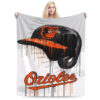 Baltimore Orioles Blankets - Sherpa Blanket for Bed - Soft (Multiple Sizes) baltimore orioles blankets sherpa blanket for bed soft multiple sizes ver 27