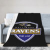 Baltimore Ravens Blanket - Fleece Blanket for Sofa - Lightweight (Throw Size) baltimore ravens blanket fleece blanket for sofa lightweight throw size ver 17