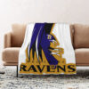 Baltimore Ravens Blanket - Fleece Blanket for Sofa - Soft (Queen Size) baltimore ravens blanket fleece blanket for sofa soft queen size ver 74