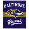 Baltimore Ravens Blanket - Sherpa Blanket for Couch - Lightweight (Queen Size) baltimore ravens blanket sherpa blanket for couch lightweight queen size ver 90