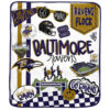 Baltimore Ravens Blanket - Sherpa Blanket for Couch - Lightweight (Throw Size) baltimore ravens blanket sherpa blanket for couch lightweight throw size ver 120