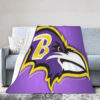 Baltimore Ravens Blanket - Sherpa Blanket for Gift - Cozy baltimore ravens blanket sherpa blanket for gift cozy ver 60
