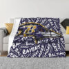 Baltimore Ravens Blanket - Sherpa Blanket for Gift - Warm (Throw Size) baltimore ravens blanket sherpa blanket for gift warm throw size ver 106