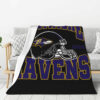 Baltimore Ravens Blankets - Fleece Blanket for Couch - Soft (Throw Size) baltimore ravens blankets fleece blanket for couch soft throw size ver 7