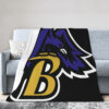 Baltimore Ravens Blankets - Fleece Blanket for Couch - Warm (Queen Size) baltimore ravens blankets fleece blanket for couch warm queen size ver 19