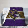 Baltimore Ravens Blankets - Fleece Blanket for Sofa - Soft (Throw Size) baltimore ravens blankets fleece blanket for sofa soft throw size ver 87