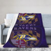 Baltimore Ravens Blankets - Sherpa Blanket for Couch - Lightweight (Throw Size) baltimore ravens blankets sherpa blanket for couch lightweight throw size ver 63