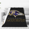 Baltimore Ravens Blankets - Sherpa Blanket for Gift - Lightweight (Throw Size) baltimore ravens blankets sherpa blanket for gift lightweight throw size ver 135