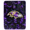 Baltimore Ravens Blankets - Sherpa Blanket for Sofa - Cozy (Throw Size) baltimore ravens blankets sherpa blanket for sofa cozy throw size ver 112