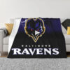 Baltimore Ravens Blankets - Sherpa Blanket for Sofa - Warm (Queen Size) baltimore ravens blankets sherpa blanket for sofa warm queen size ver 37