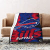 Buffalo Bills Blanket - Fleece Blanket for Couch - Soft (Throw Size) buffalo bills blanket fleece blanket for couch soft throw size ver 49