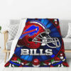 Buffalo Bills Blankets - Fleece Blanket for Couch - Soft (Throw Size) buffalo bills blankets fleece blanket for couch soft throw size ver 58