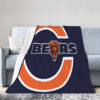 Chicago Bears Blanket - Fleece Blanket for Sofa - Lightweight (Throw Size) chicago bears blanket fleece blanket for sofa lightweight throw size ver 7