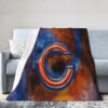 Chicago Bears Blankets - Fleece Blanket for Couch - Lightweight (Multiple Sizes) chicago bears blankets fleece blanket for couch lightweight multiple sizes ver 45