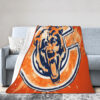 Chicago Bears Blankets - Fleece Blanket for Couch - Lightweight (Queen Size) chicago bears blankets fleece blanket for couch lightweight queen size ver 66