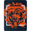 Chicago Bears Blankets - Sherpa Blanket for Couch - Lightweight (Throw Size) chicago bears blankets sherpa blanket for couch lightweight throw size ver 83
