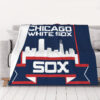Chicago White Sox Blanket - Sherpa Blanket for Couch - Cozy chicago white sox blanket sherpa blanket for couch cozy ver 50