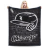Chicago White Sox Blanket - Sherpa Blanket for Gift - Lightweight (Throw Size) chicago white sox blanket sherpa blanket for gift lightweight throw size ver 77