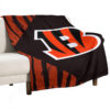 Cincinnati Bengals Blanket - Sherpa Blanket for Bed - Cozy (Multiple Sizes) cincinnati bengals blanket sherpa blanket for bed cozy multiple sizes ver 39