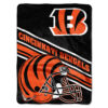Cincinnati Bengals Blanket - Sherpa Blanket for Bed - Soft (Queen Size) cincinnati bengals blanket sherpa blanket for bed soft queen size ver 77